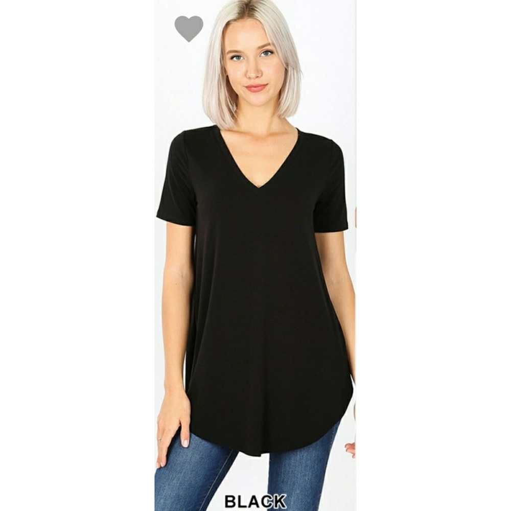 Zenana Black Tee